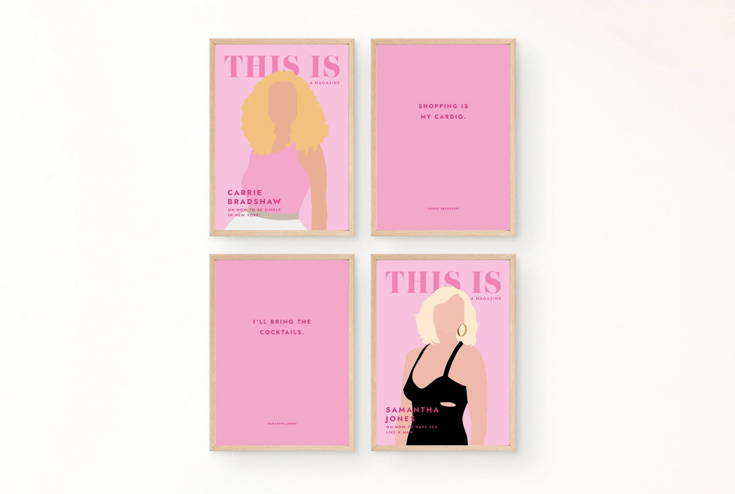Film & TV Poster Carrie Bradshaw, Samantha Jones aus Sex and the City