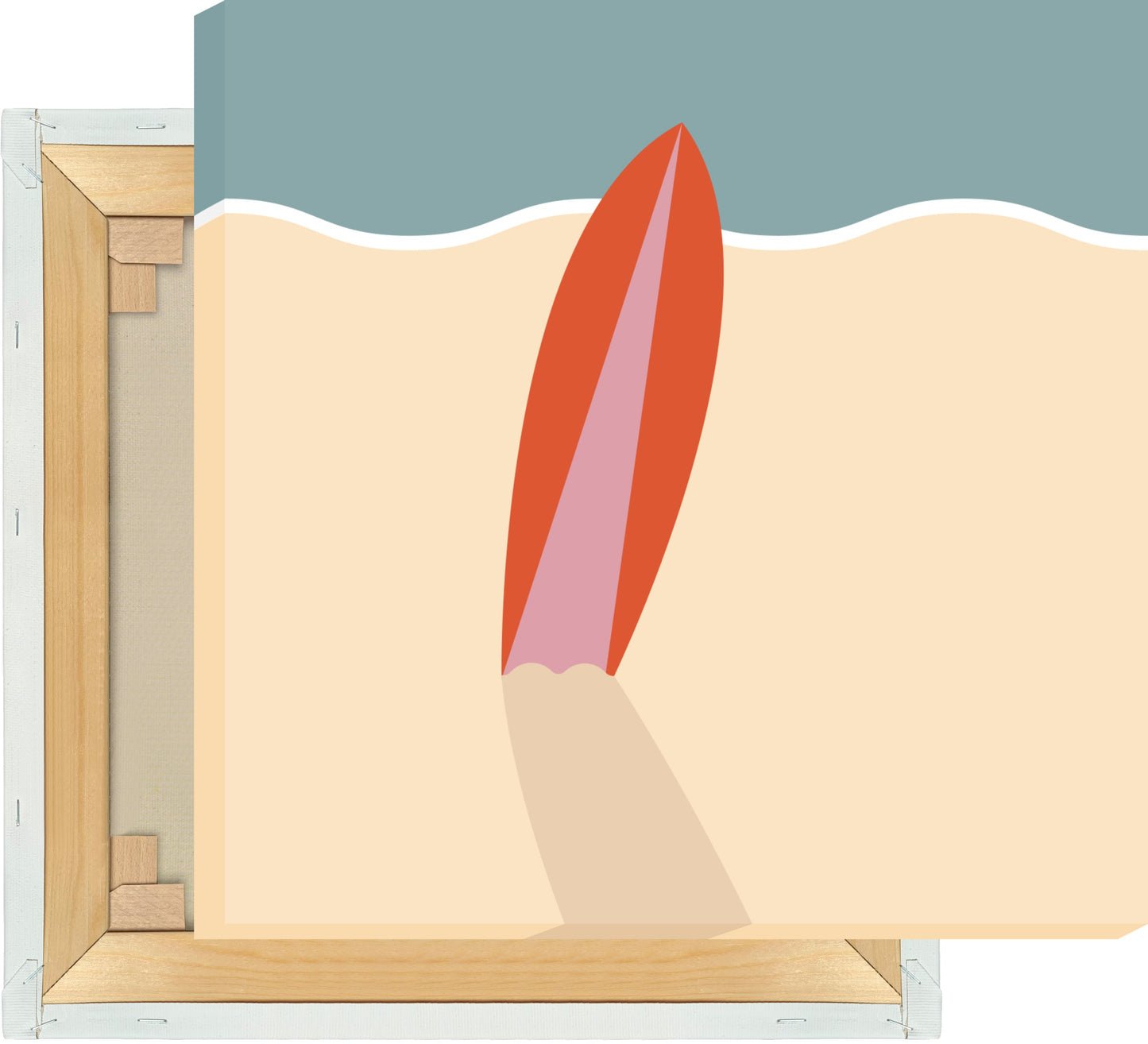 Leinwand Surfboard Am Strand - Road Trip Collection