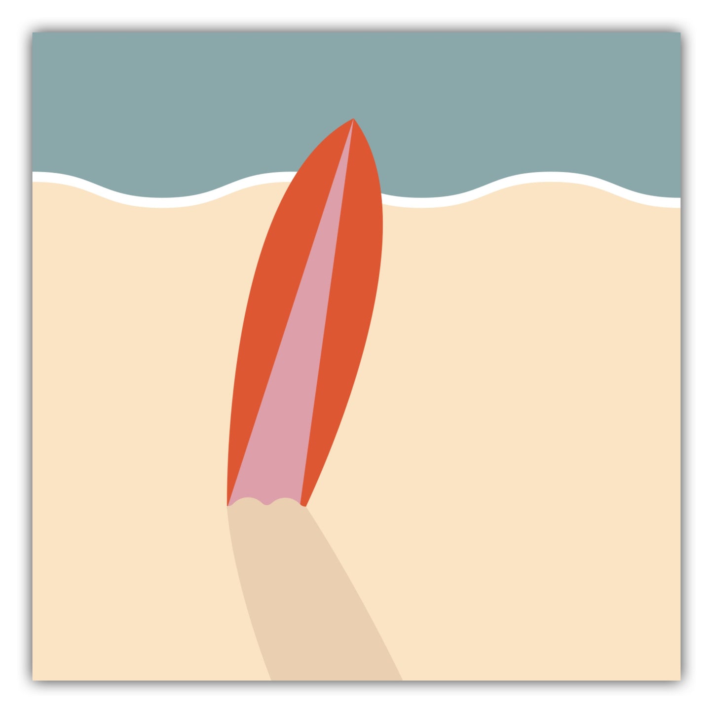 Poster Surfboard Am Strand - Road Trip Collection