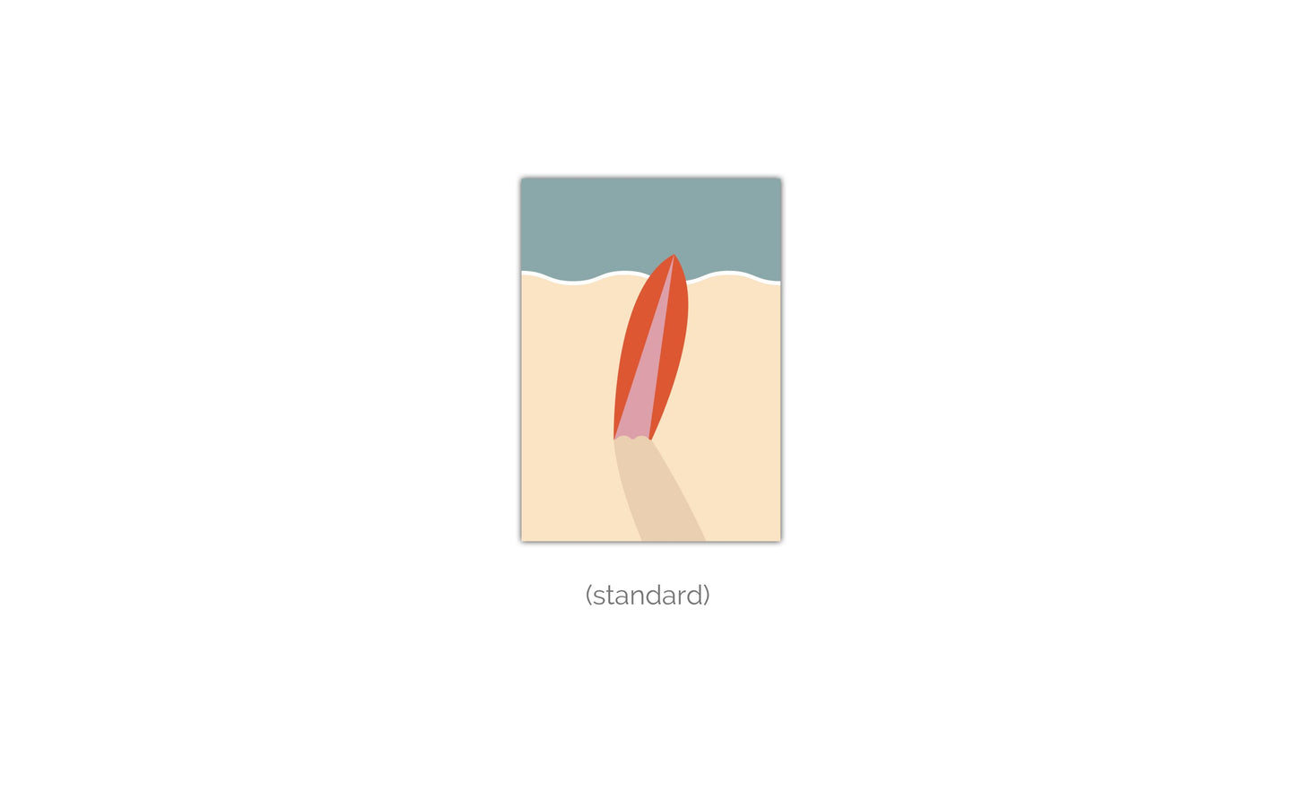 Poster Surfboard Am Strand - Road Trip Collection