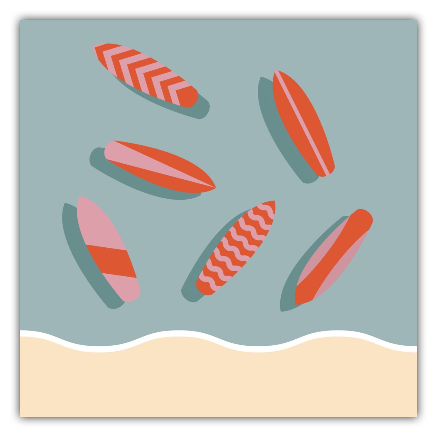 Poster Surfboards Am Strand - Road Trip Collection