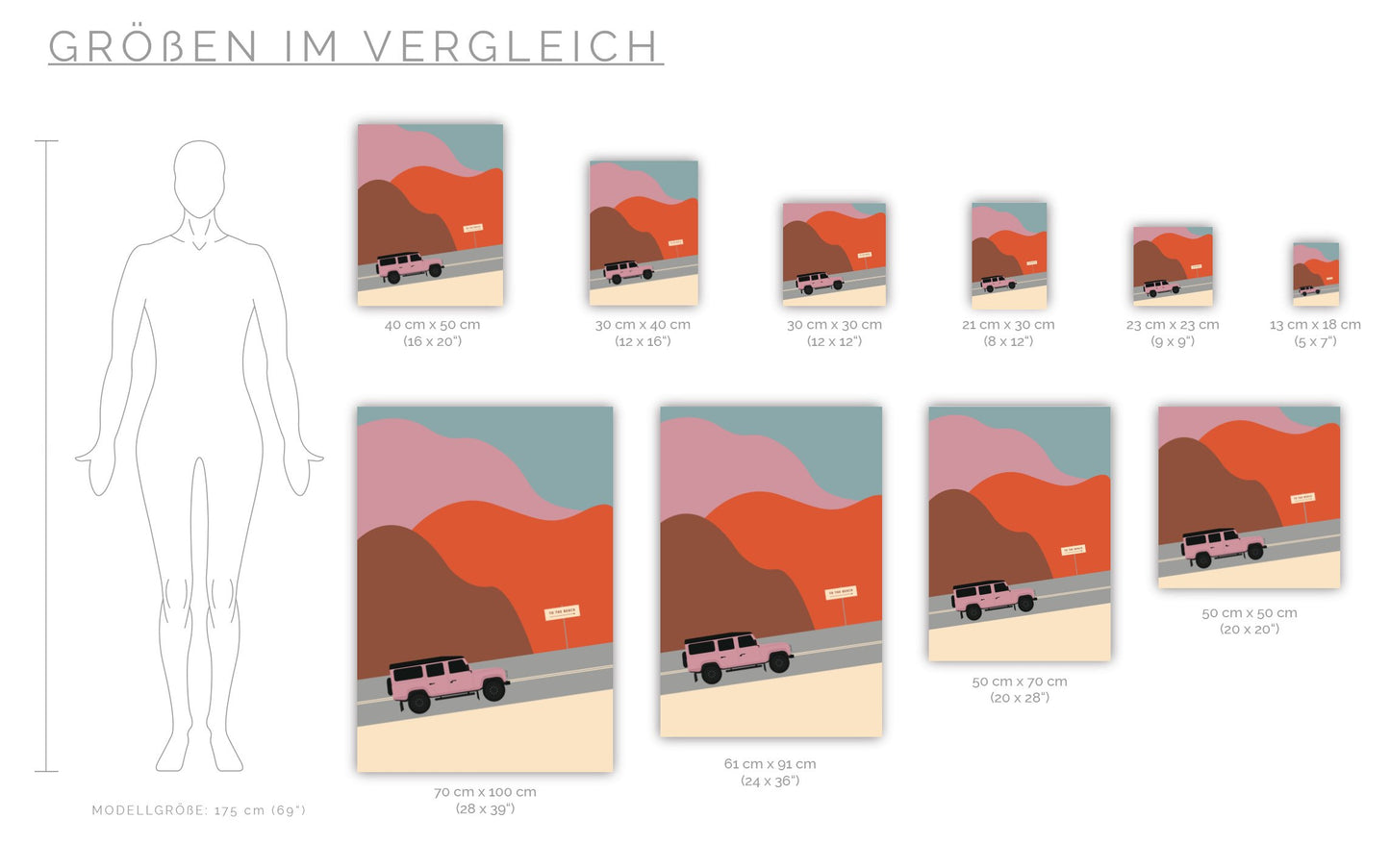 Poster To The Beach - Road Trip Collection