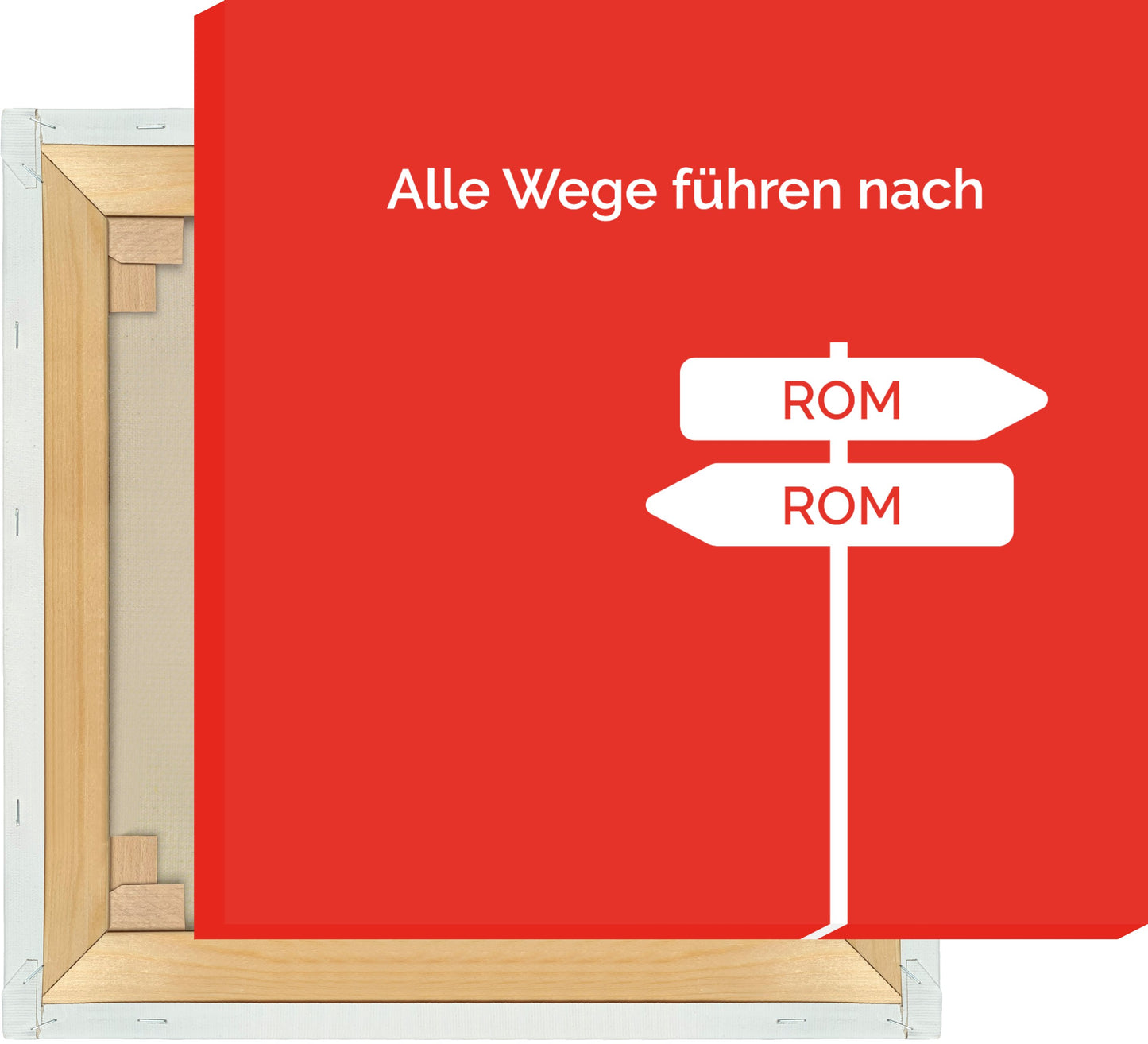 Leinwand Alle Wege führen nach Rom