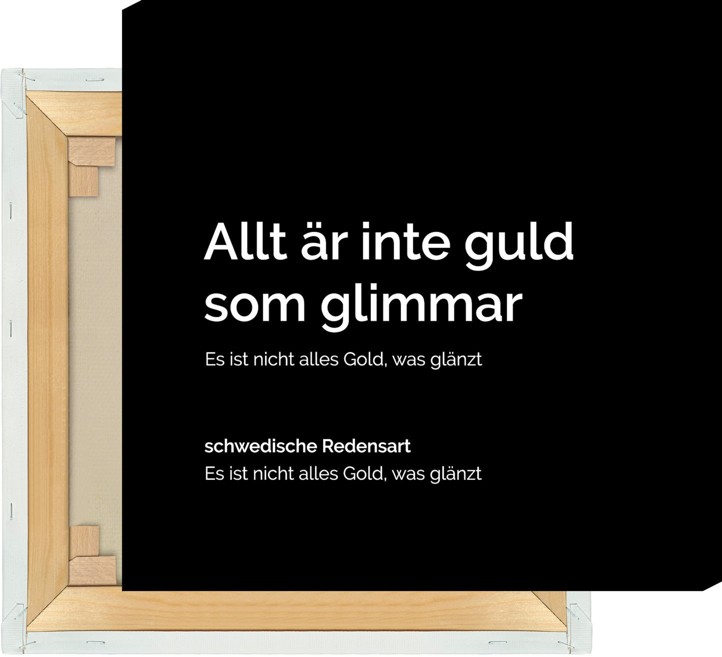 Leinwand Allt är inte guld som glimmar