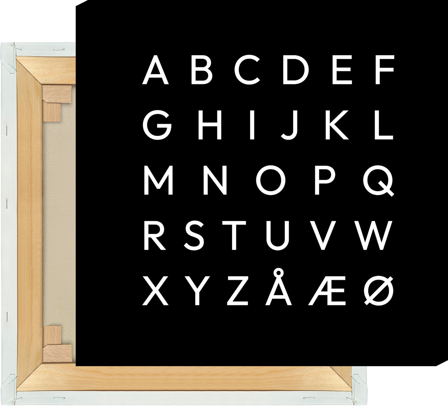 Leinwand Alphabet Dänisch