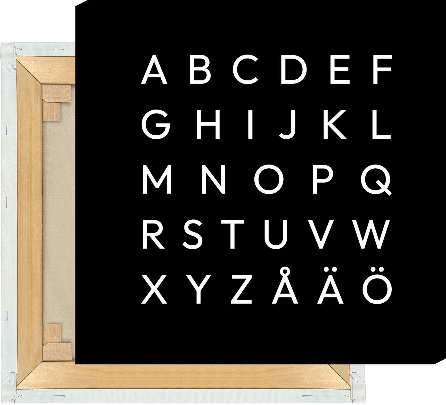 Leinwand Alphabet Finnisch