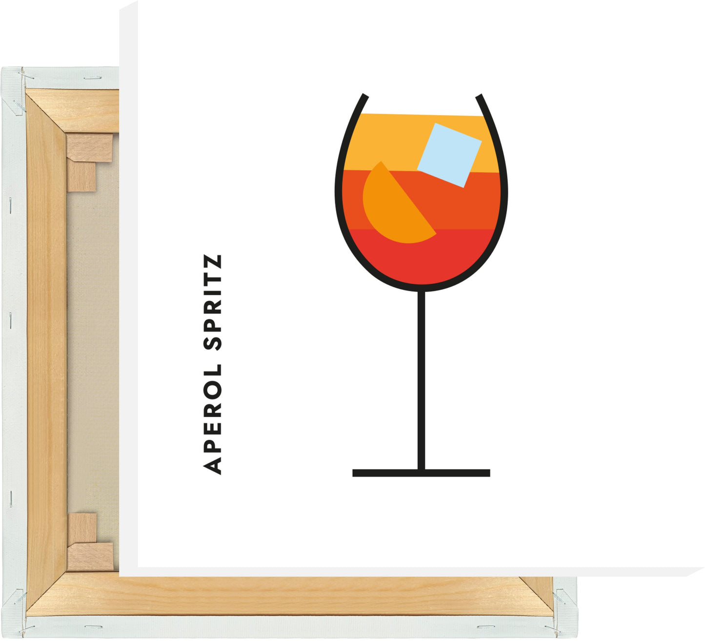 Leinwand Aperol Spritz im Glas (Bauhaus-Style)