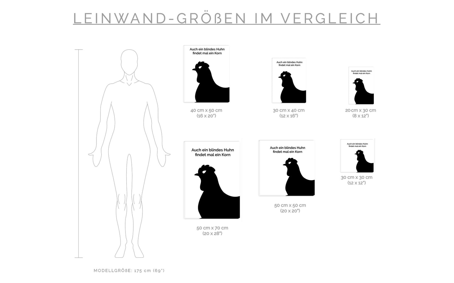 Leinwand Auch ein blindes Huhn findet mal ein Korn