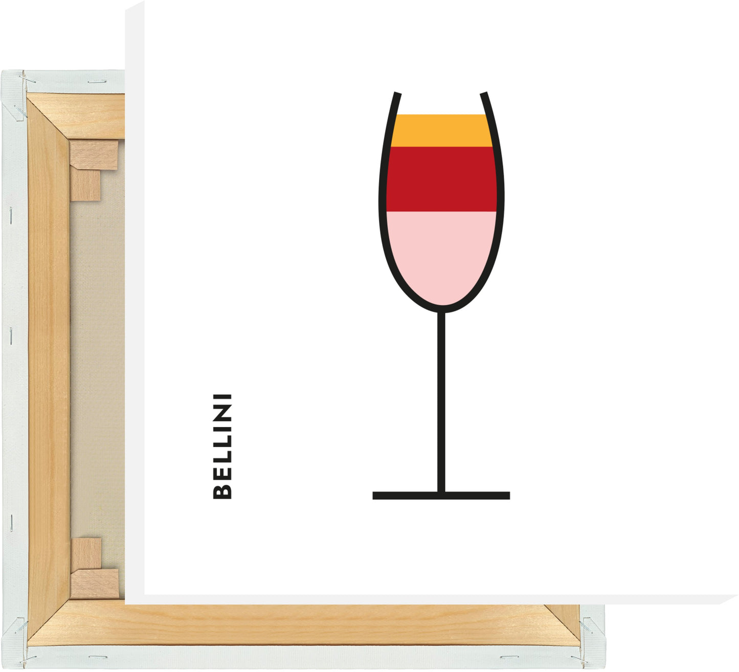 Leinwand Bellini im Glas (Bauhaus-Style)