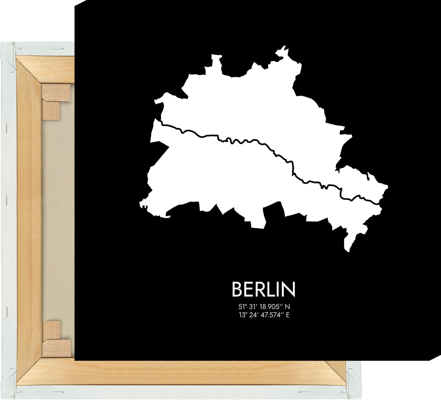 Leinwand Berlin Koordinaten #3