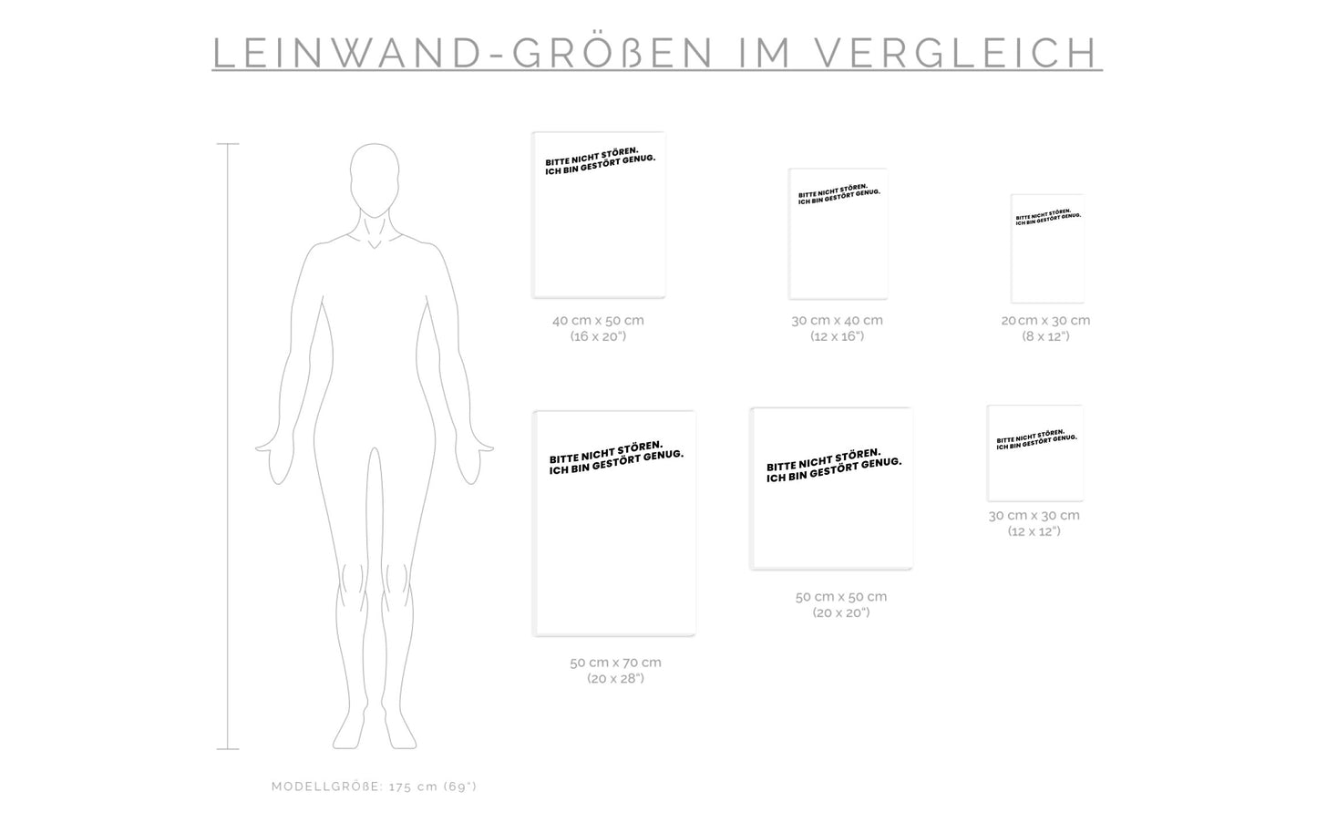 Leinwand Bitte nicht stören. Ich bin gestört genug.
