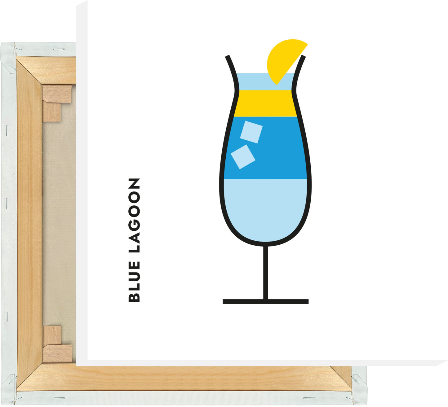 Leinwand Blue Lagoon im Glas (Bauhaus-Style)