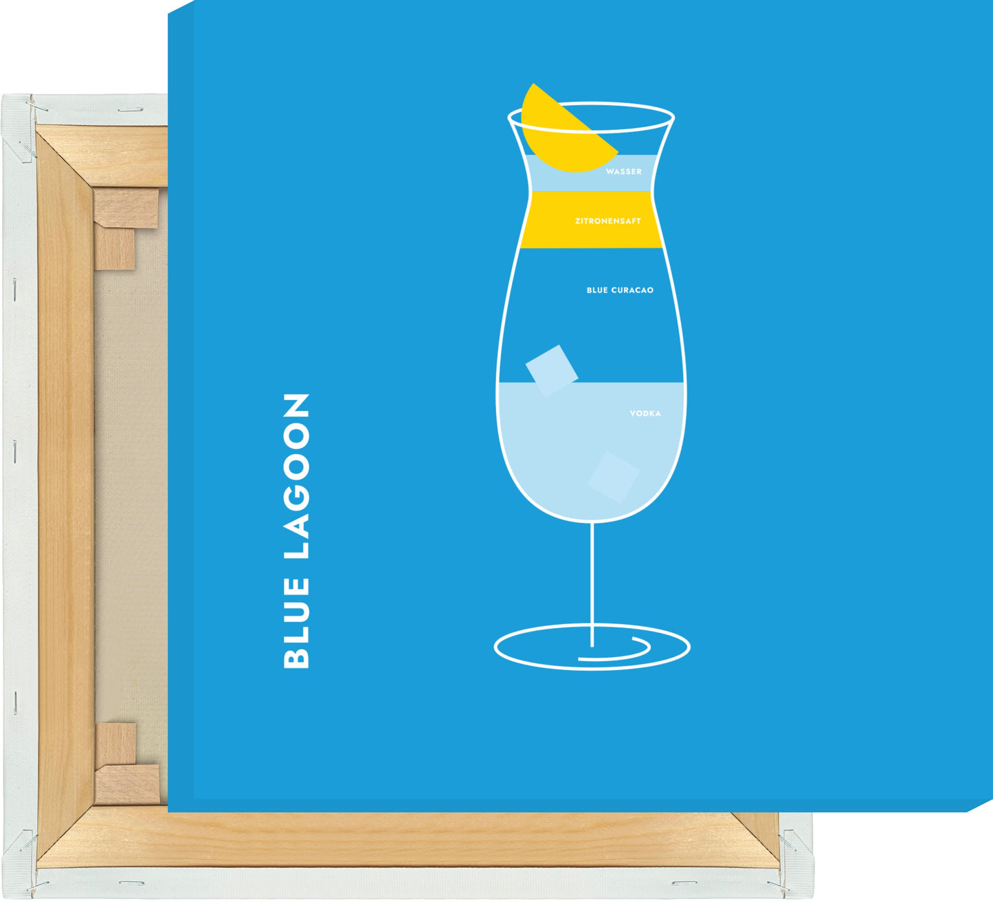 Leinwand Blue Lagoon im Glas