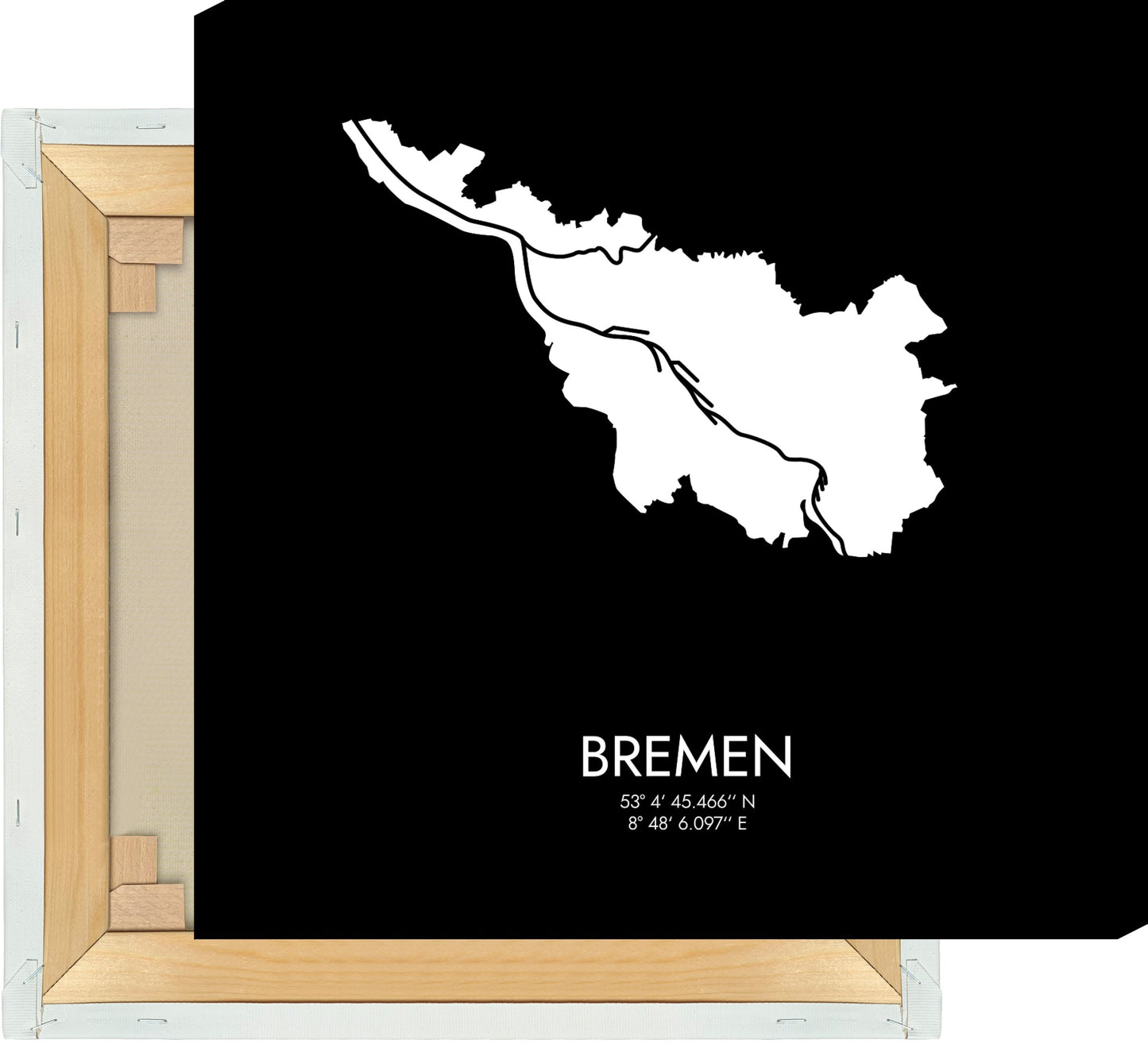 Leinwand Bremen Koordinaten #3