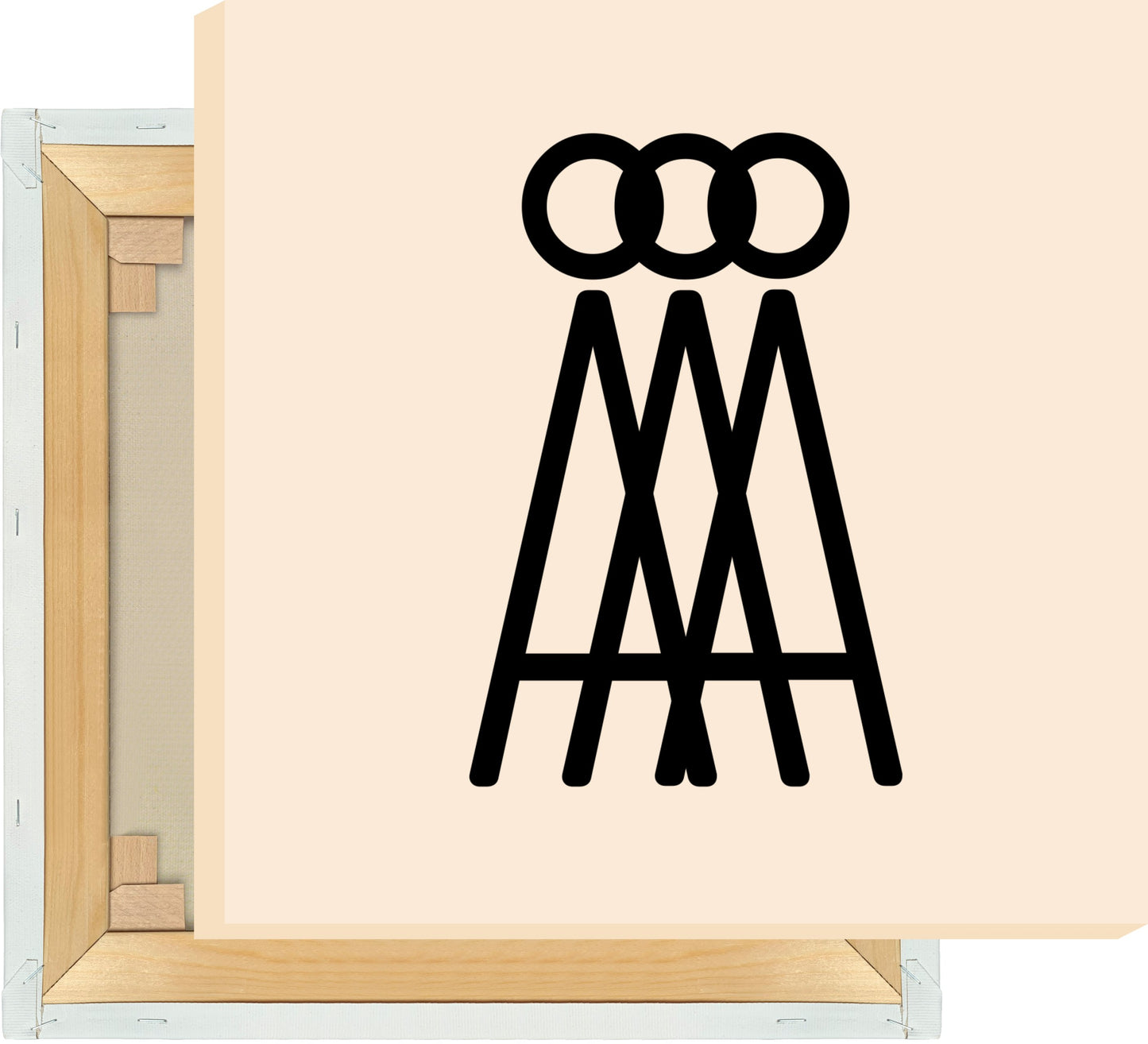 Leinwand Buchstabe Å - Triple