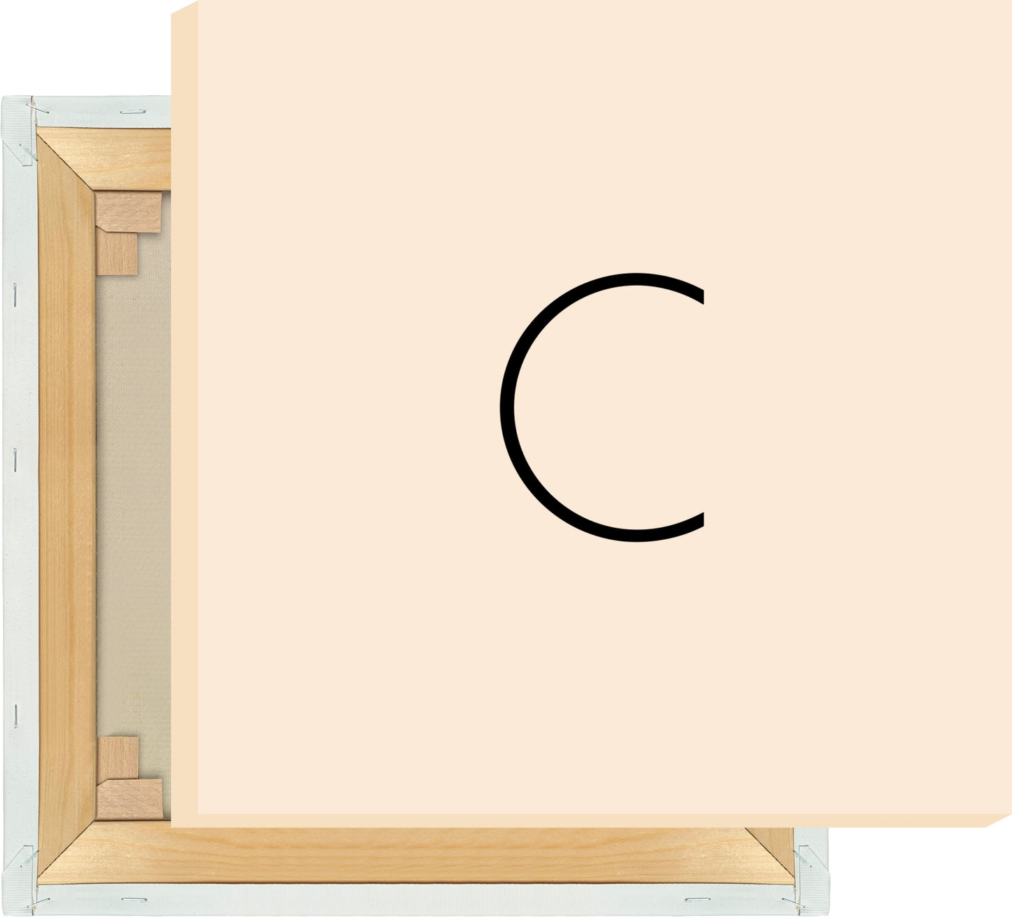 Leinwand Buchstabe C - Sans Serif