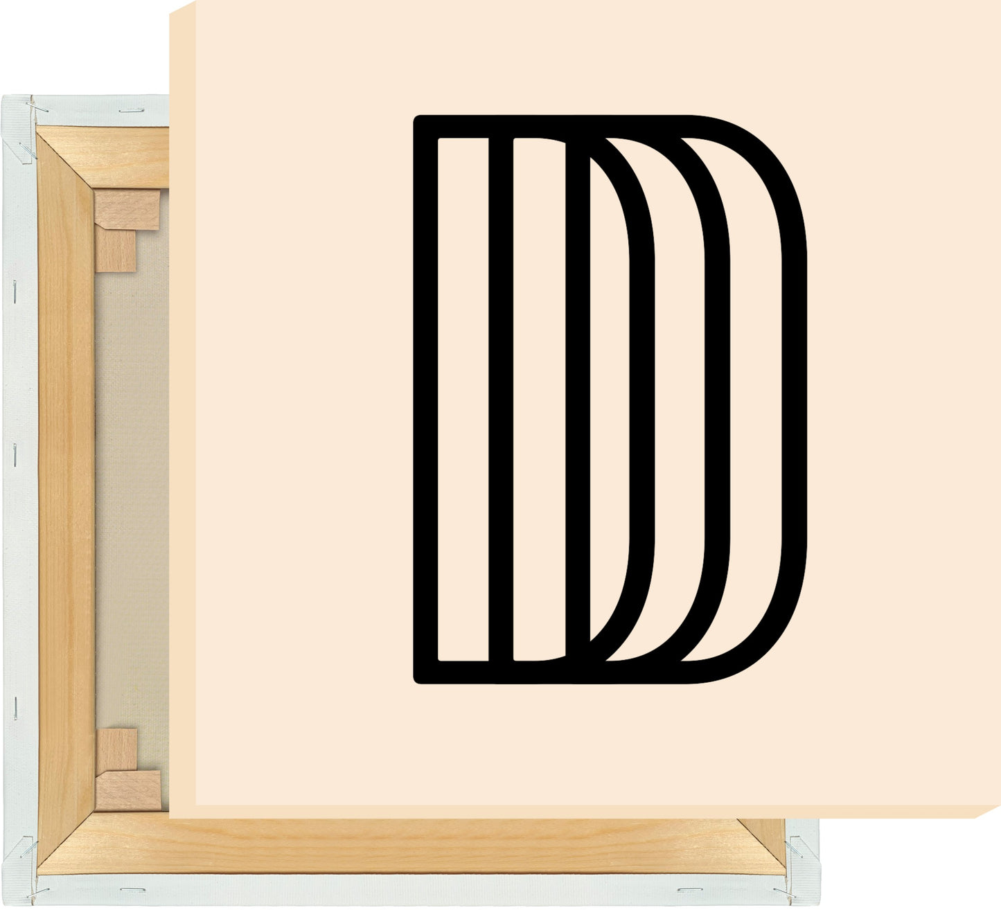 Leinwand Buchstabe D