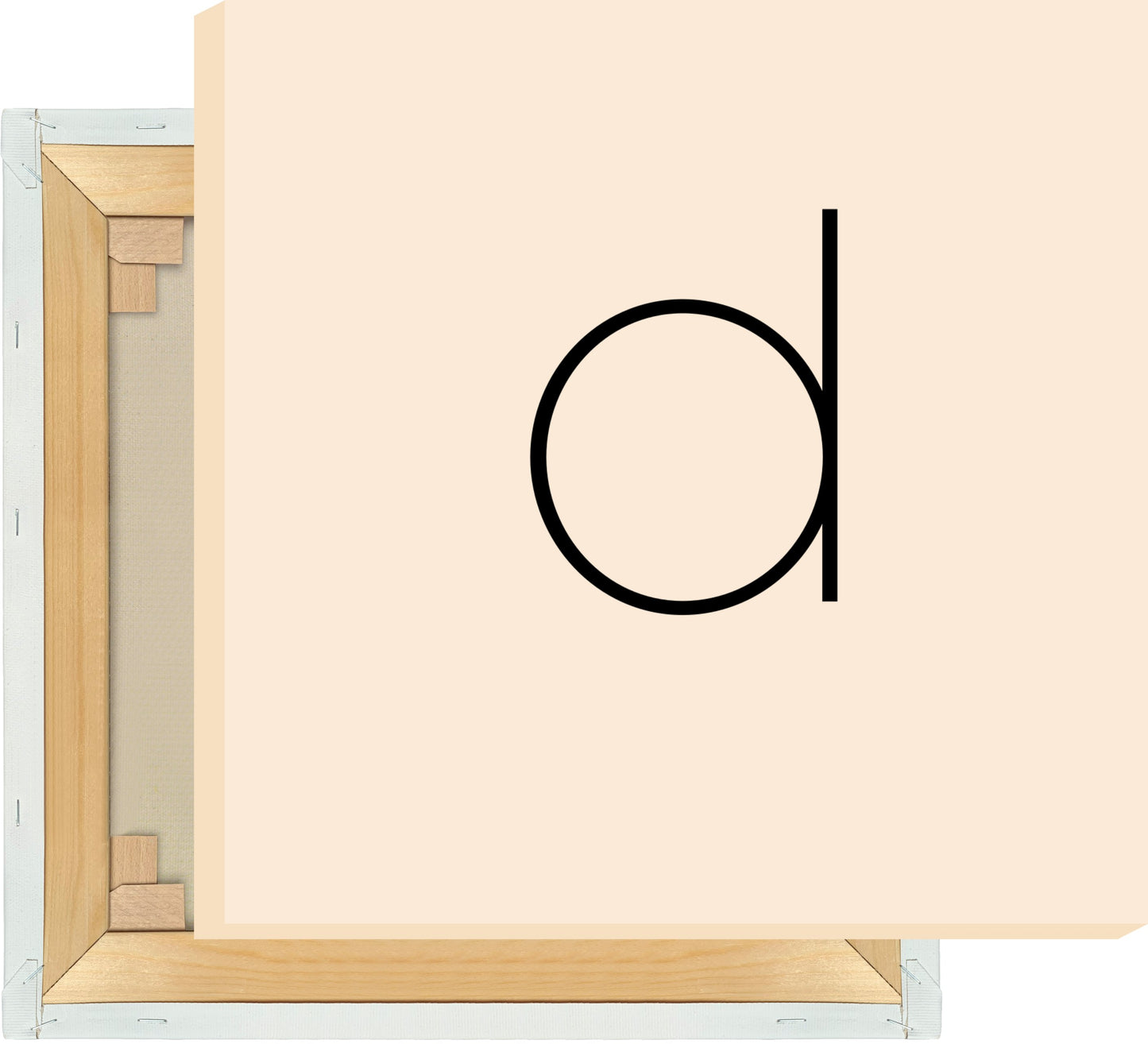 Leinwand Buchstabe D - Sans Serif