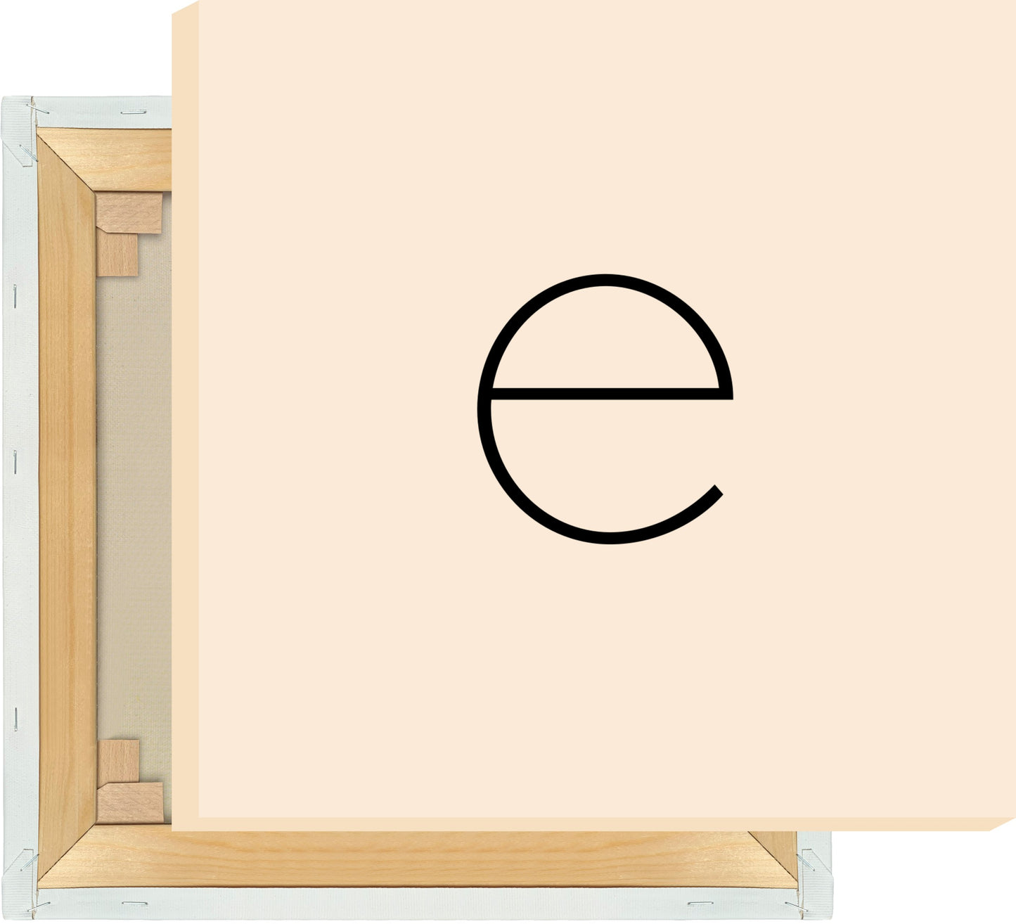 Leinwand Buchstabe E - Sans Serif