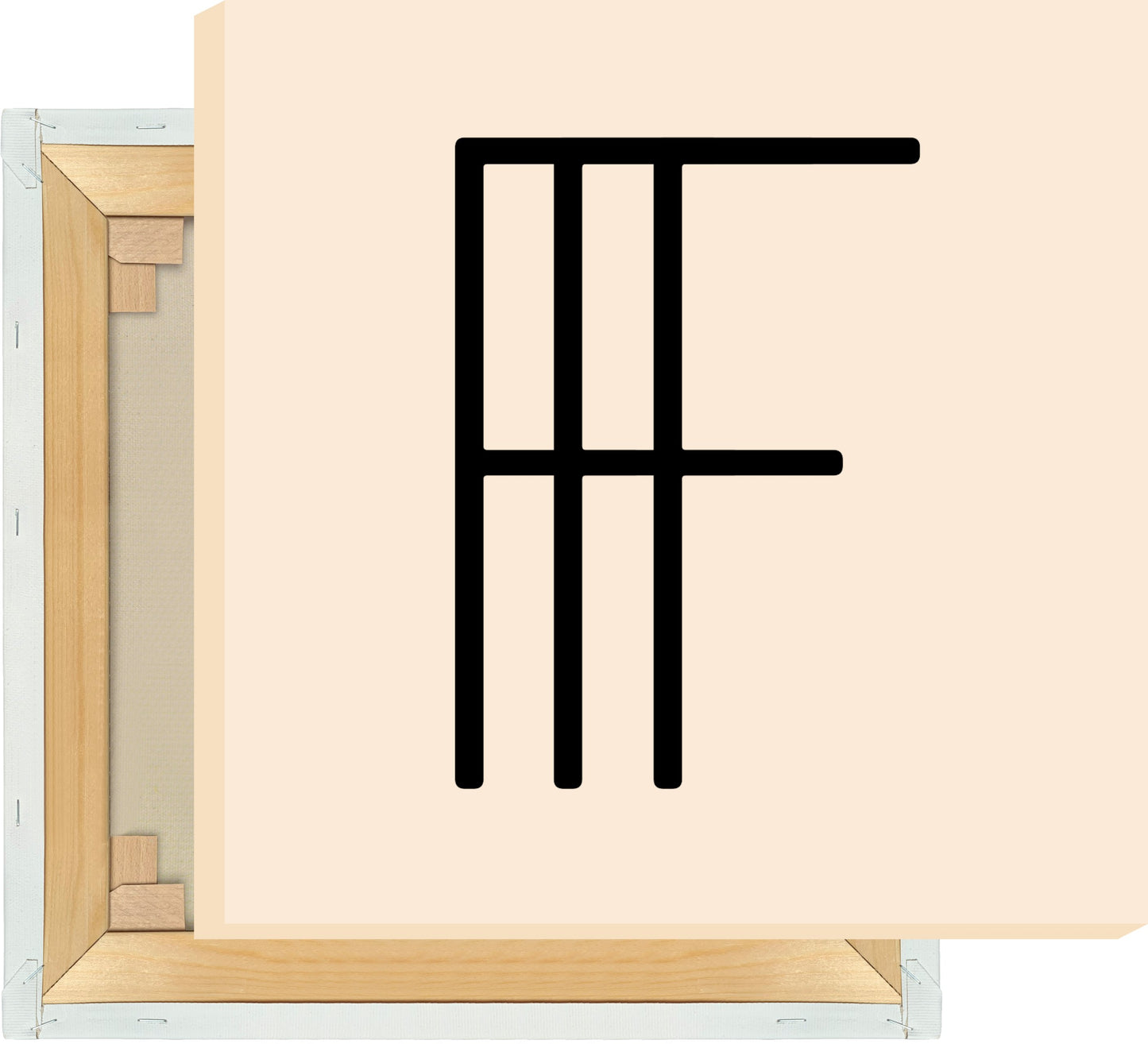 Leinwand Buchstabe F