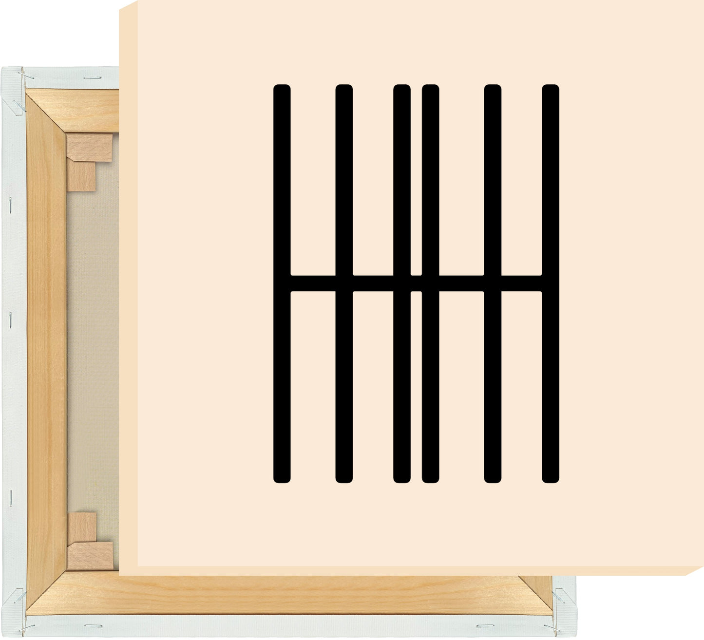 Leinwand Buchstabe H