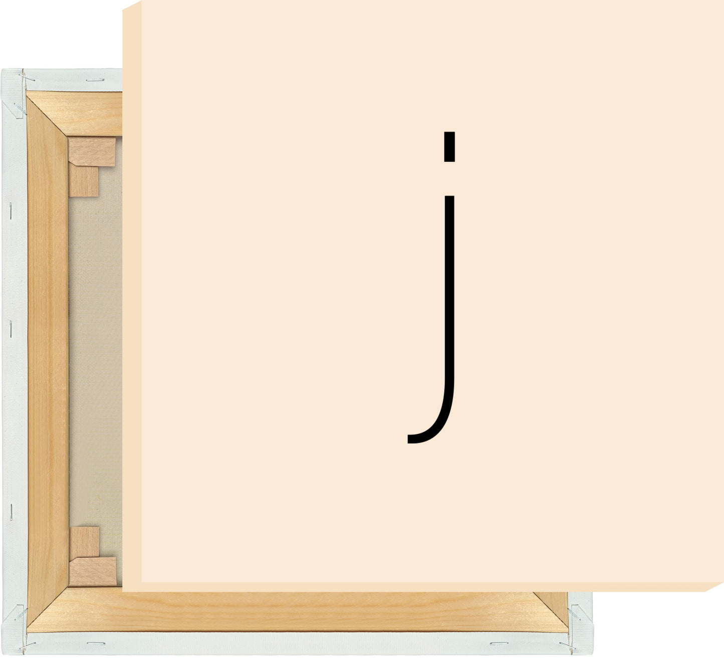 Leinwand Buchstabe J - Sans Serif