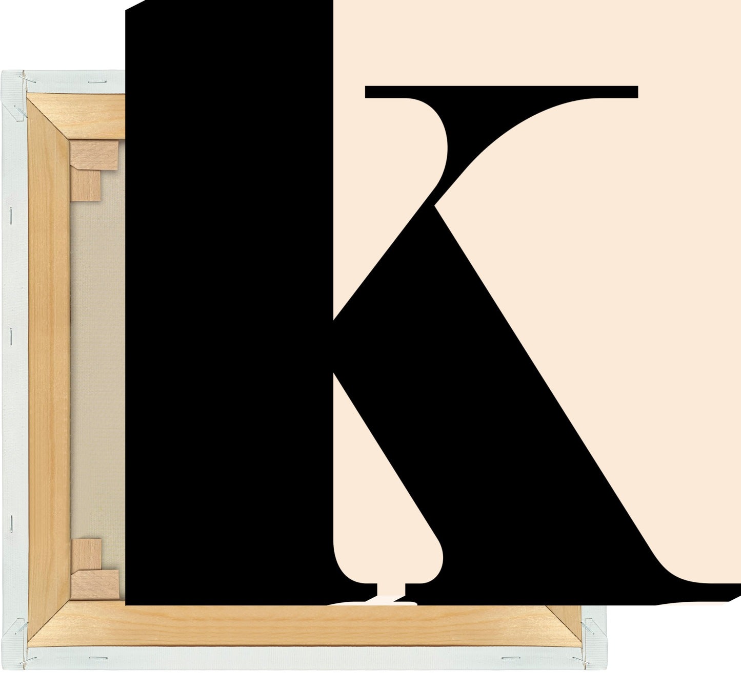 Leinwand Buchstabe K - Serif