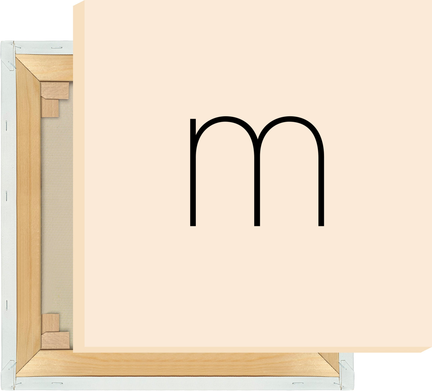 Leinwand Buchstabe M - Sans Serif