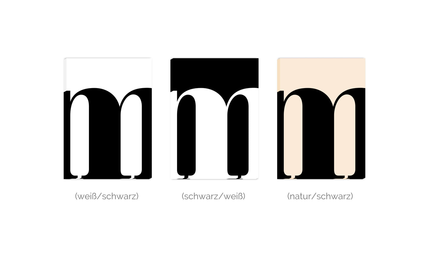 Leinwand Buchstabe M - Serif