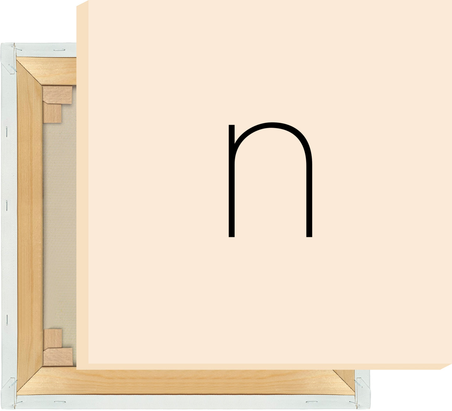 Leinwand Buchstabe N - Sans Serif