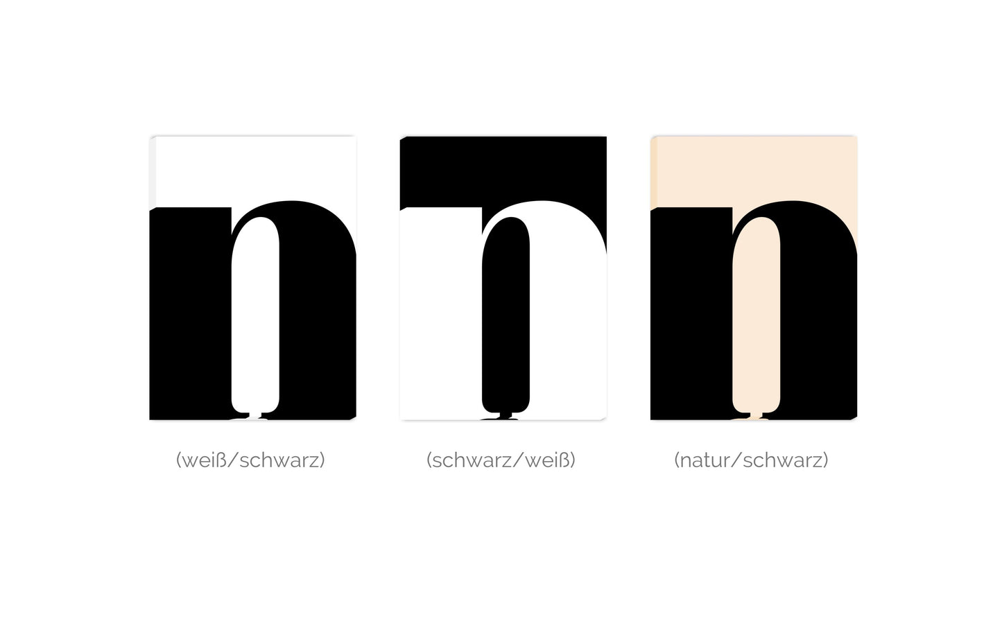 Leinwand Buchstabe N - Serif