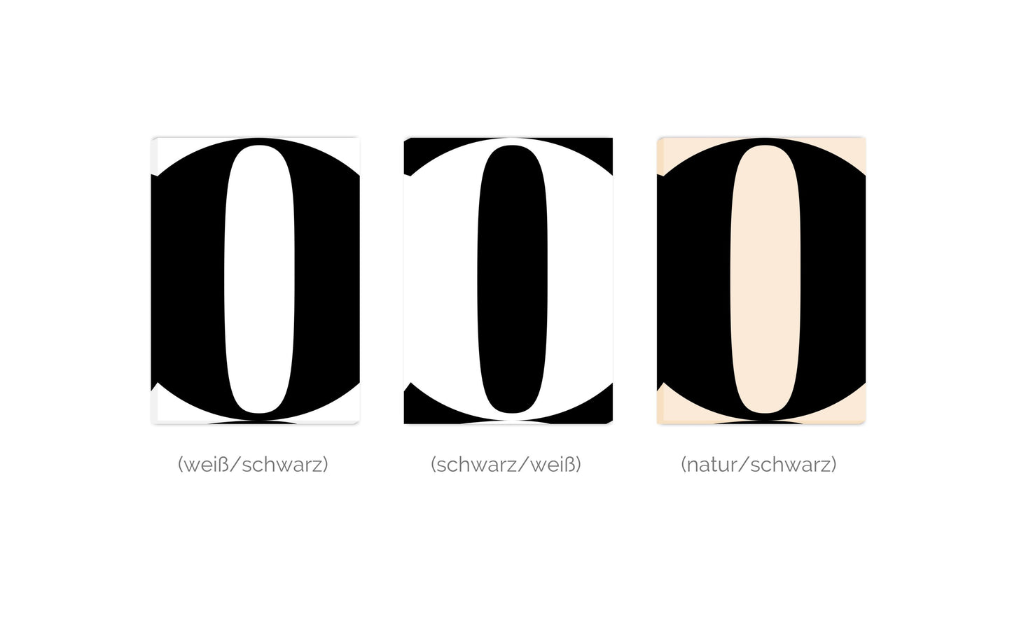 Leinwand Buchstabe O - Serif