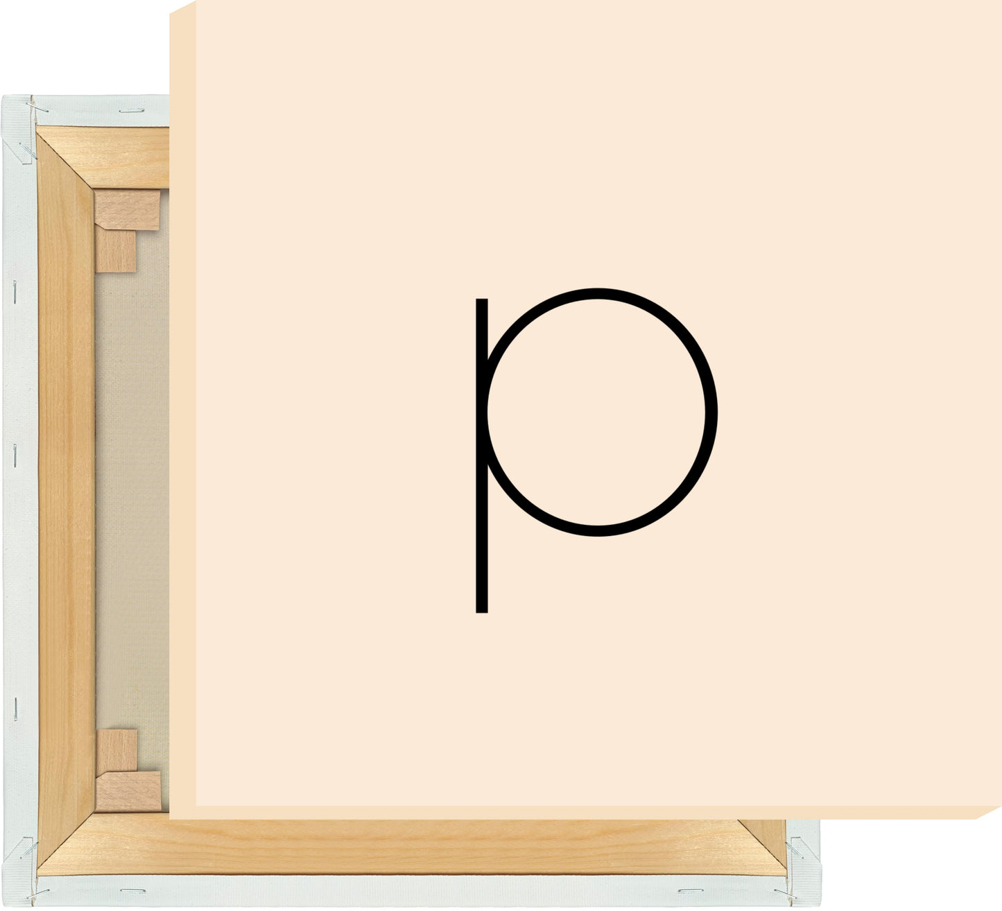 Leinwand Buchstabe P - Sans Serif