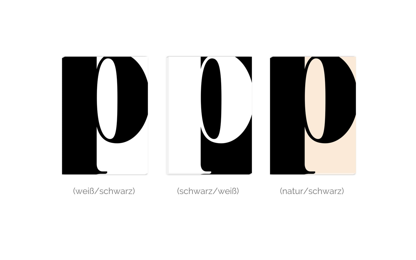 Leinwand Buchstabe P - Serif