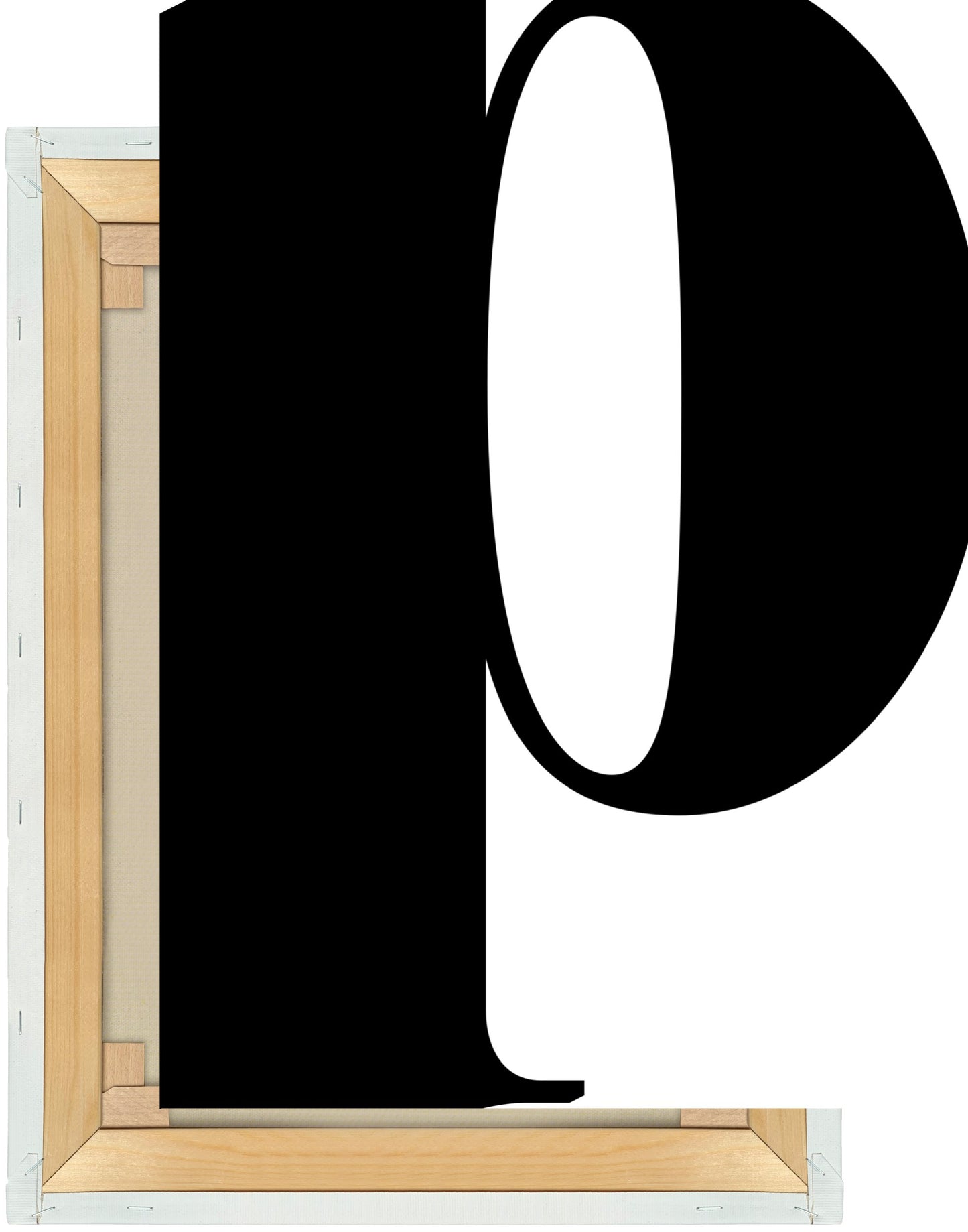 Leinwand Buchstabe P - Serif