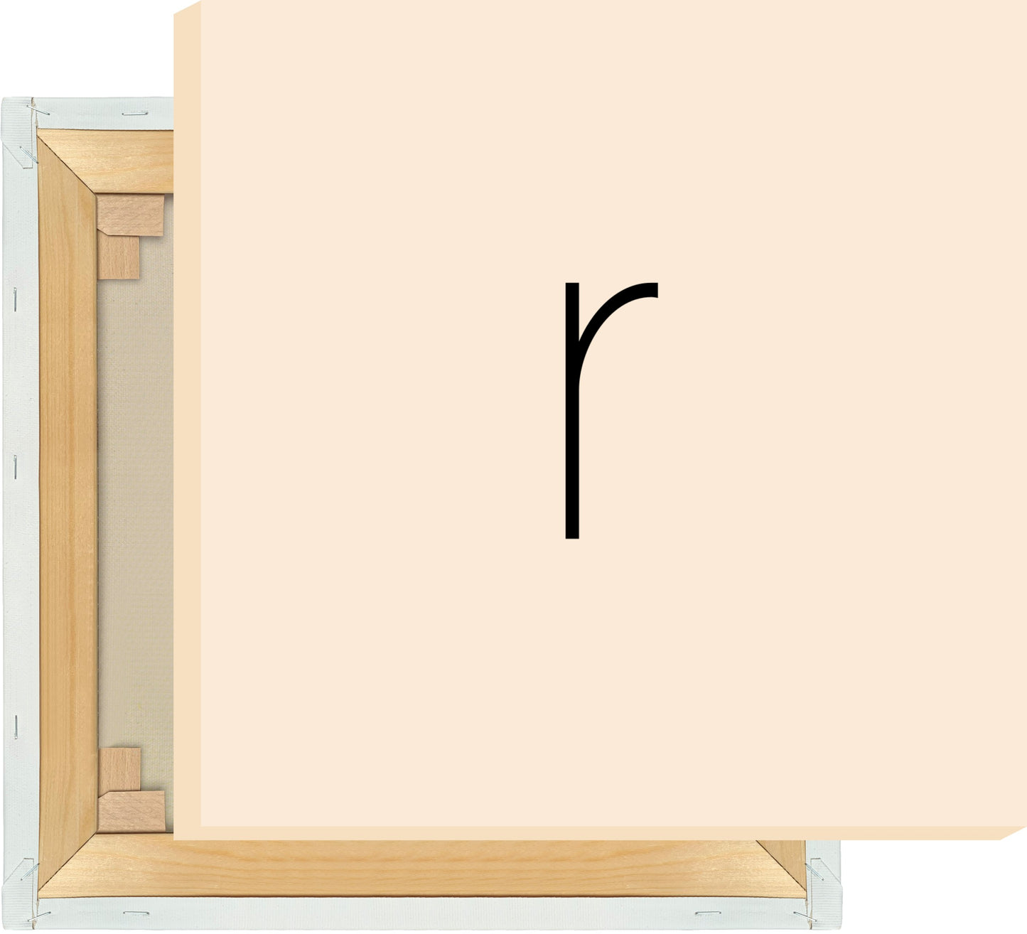 Leinwand Buchstabe R - Sans Serif