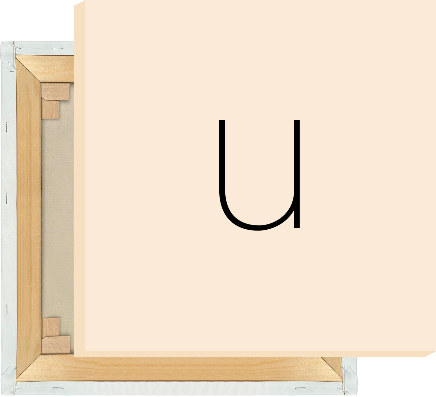 Leinwand Buchstabe U - Sans Serif