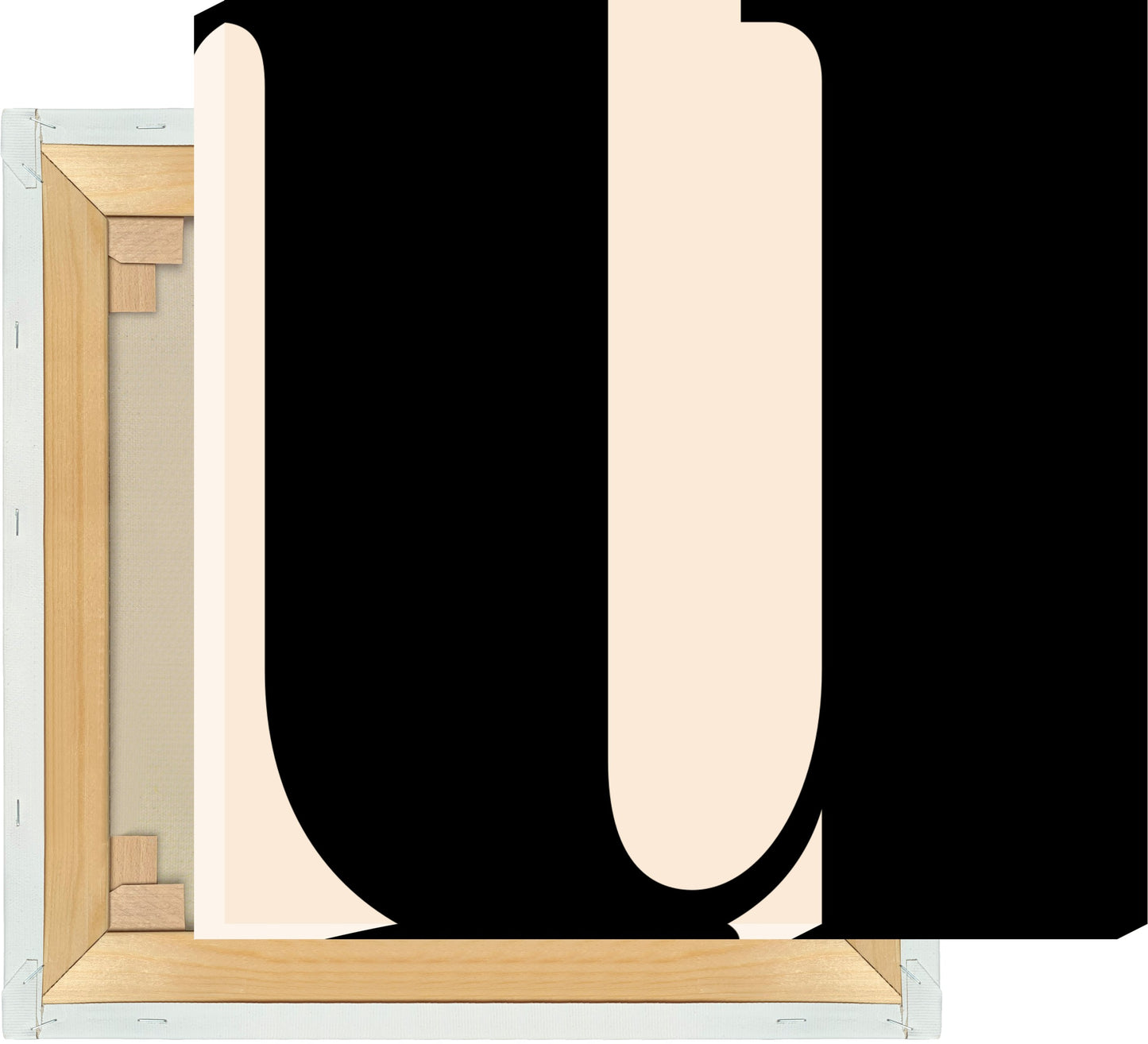Leinwand Buchstabe U - Serif