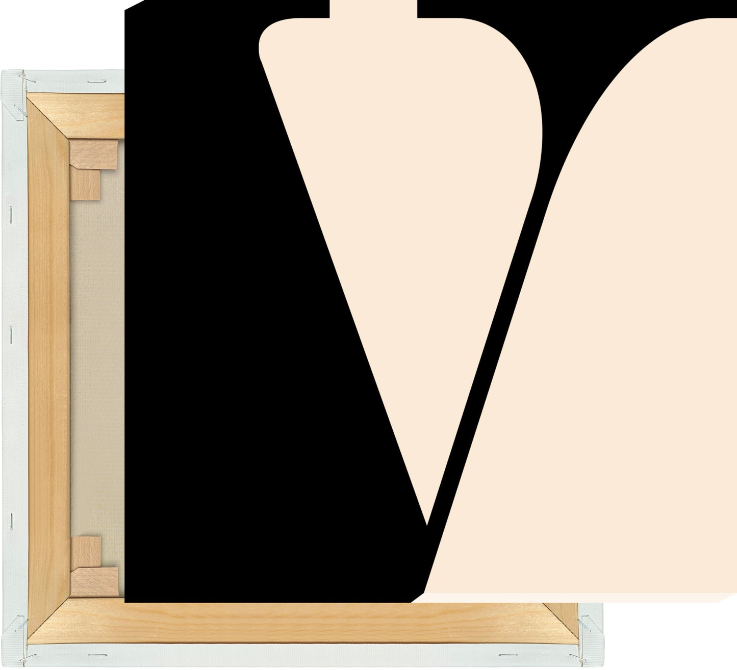 Leinwand Buchstabe V - Serif