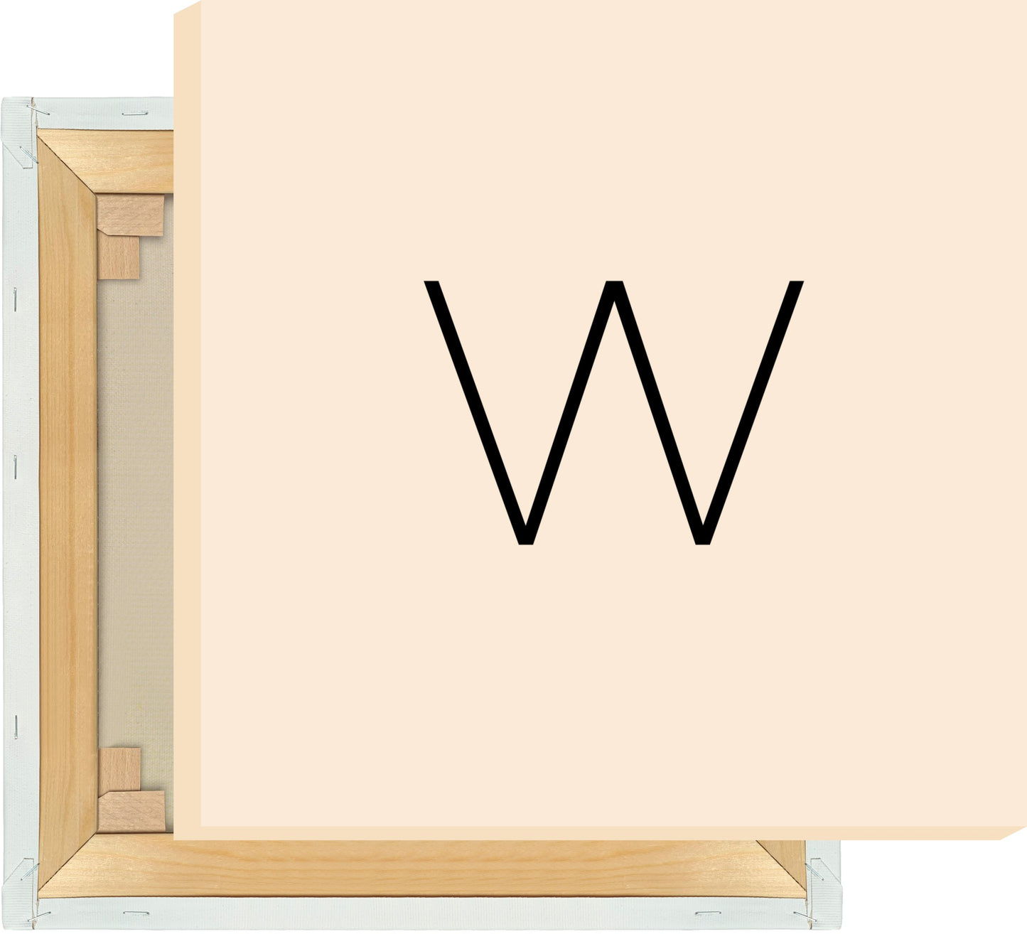 Leinwand Buchstabe W - Sans Serif