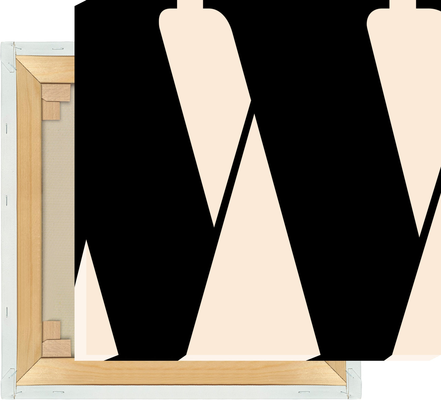 Leinwand Buchstabe W - Serif