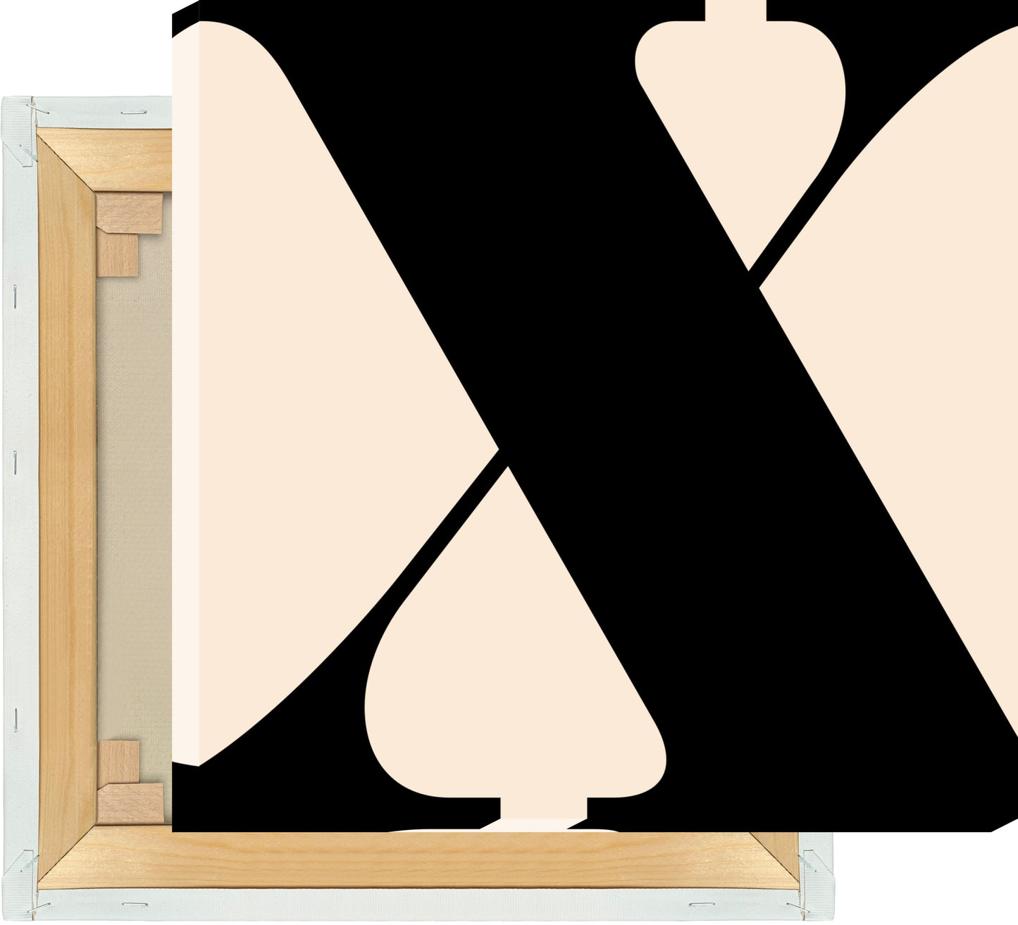 Leinwand Buchstabe X - Serif