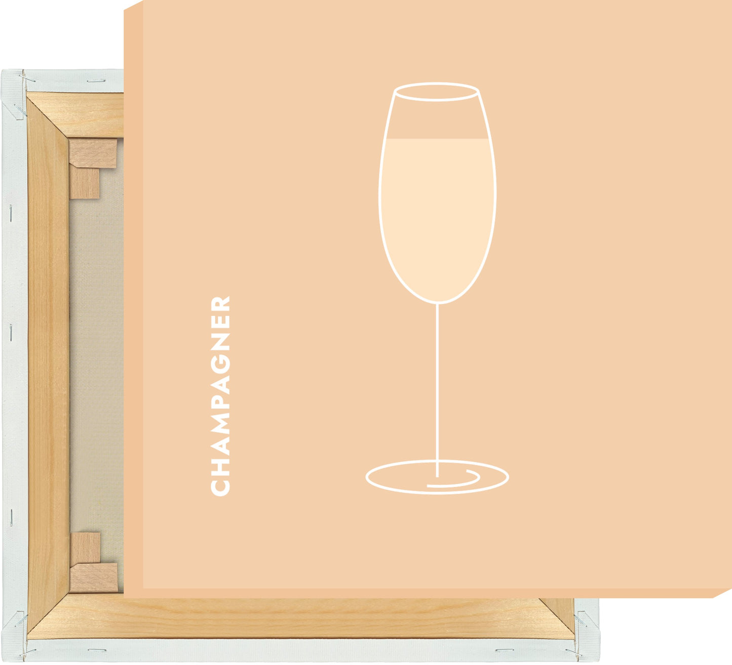 Leinwand Champagner im Glas