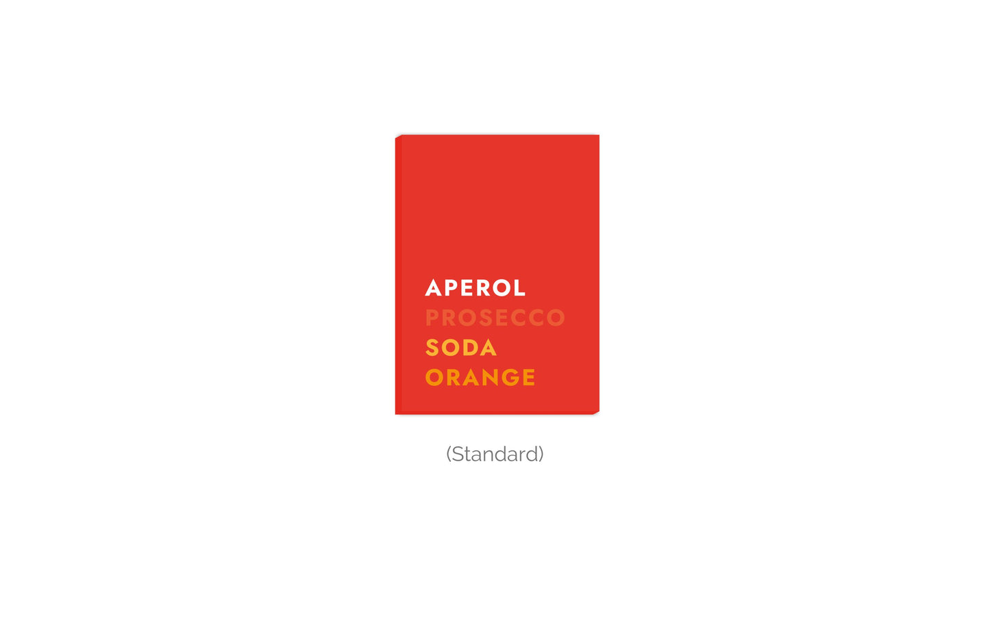 Leinwand Cocktail Aperol Spritz - Text