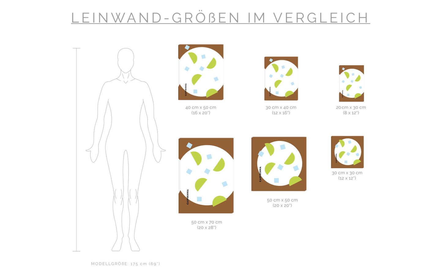 Leinwand Cocktail Caipirinha - Rund