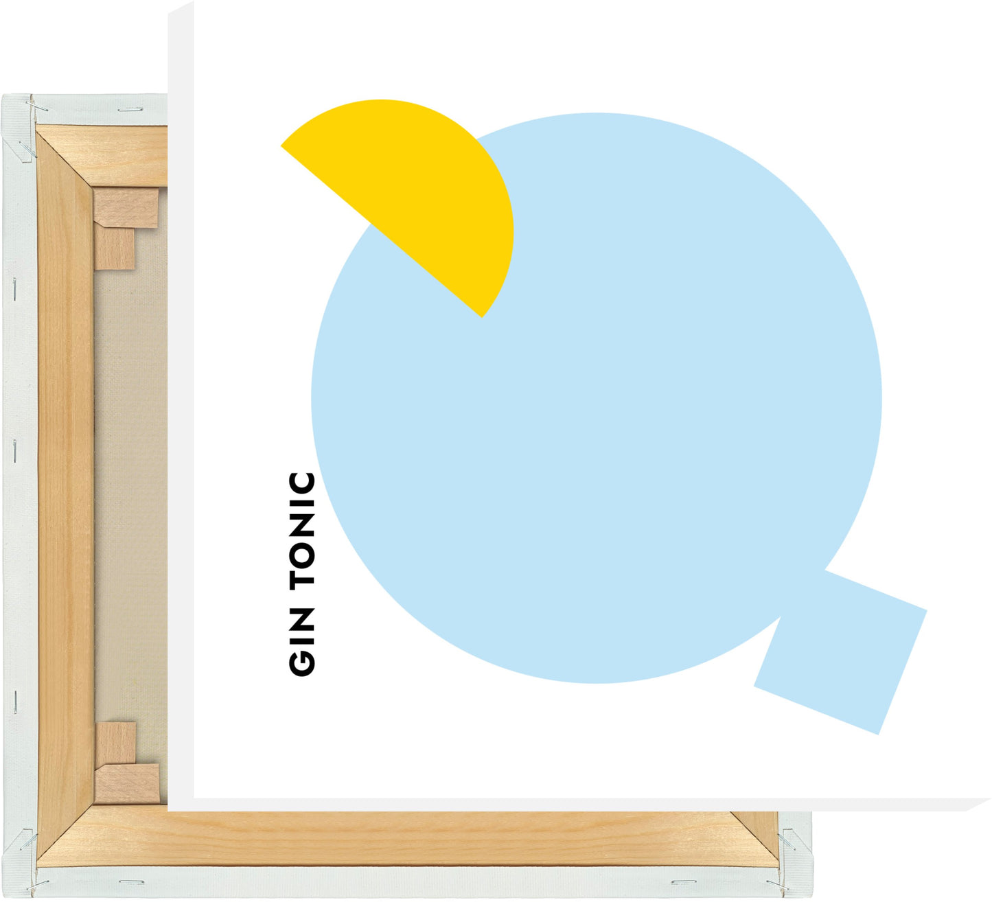 Leinwand Cocktail Gin Tonic Zitrone - Rund