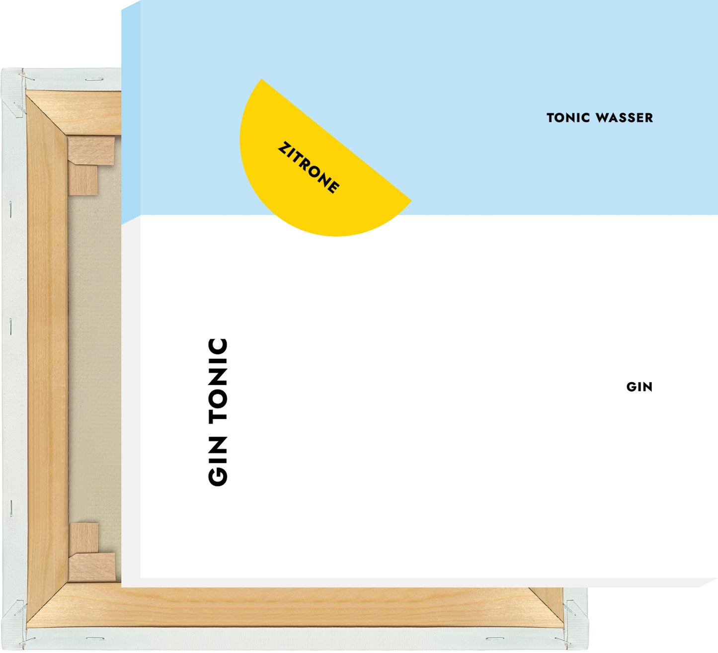 Leinwand Cocktail Gin Tonic Zitrone