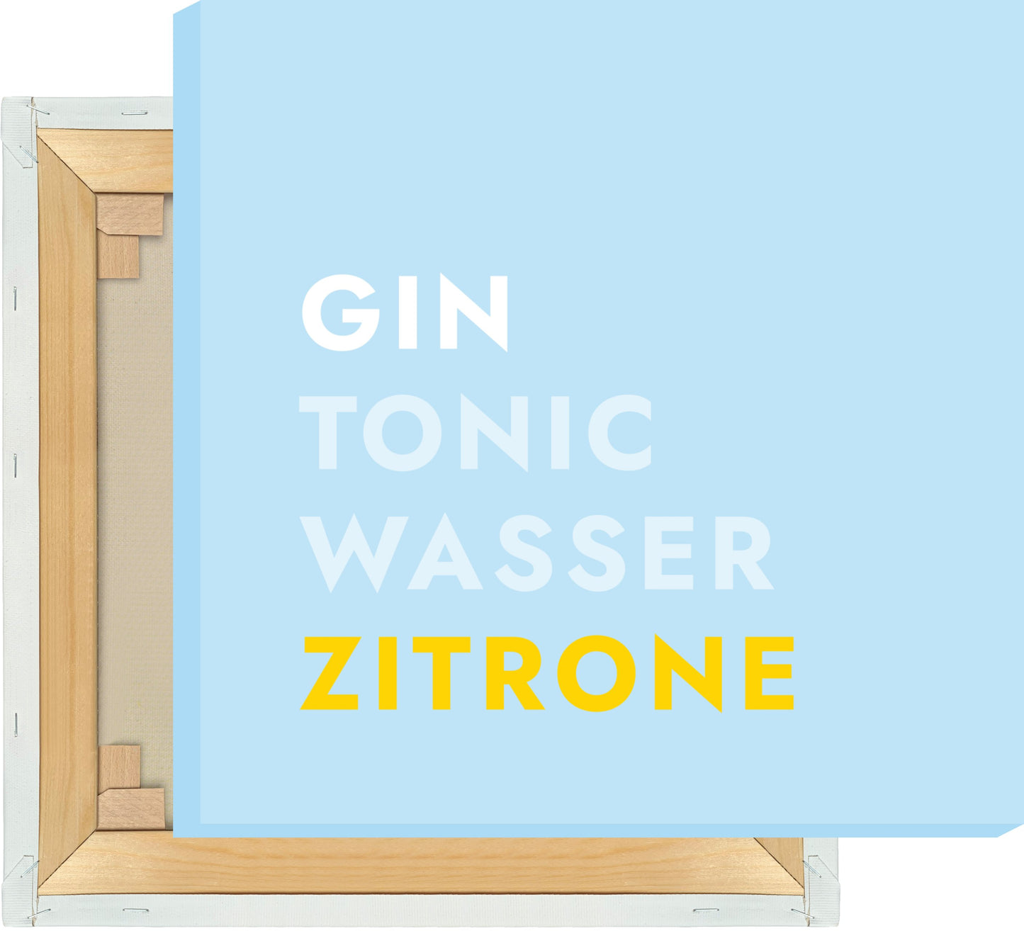 Leinwand Cocktail Gin Tonic Zitrone - Text