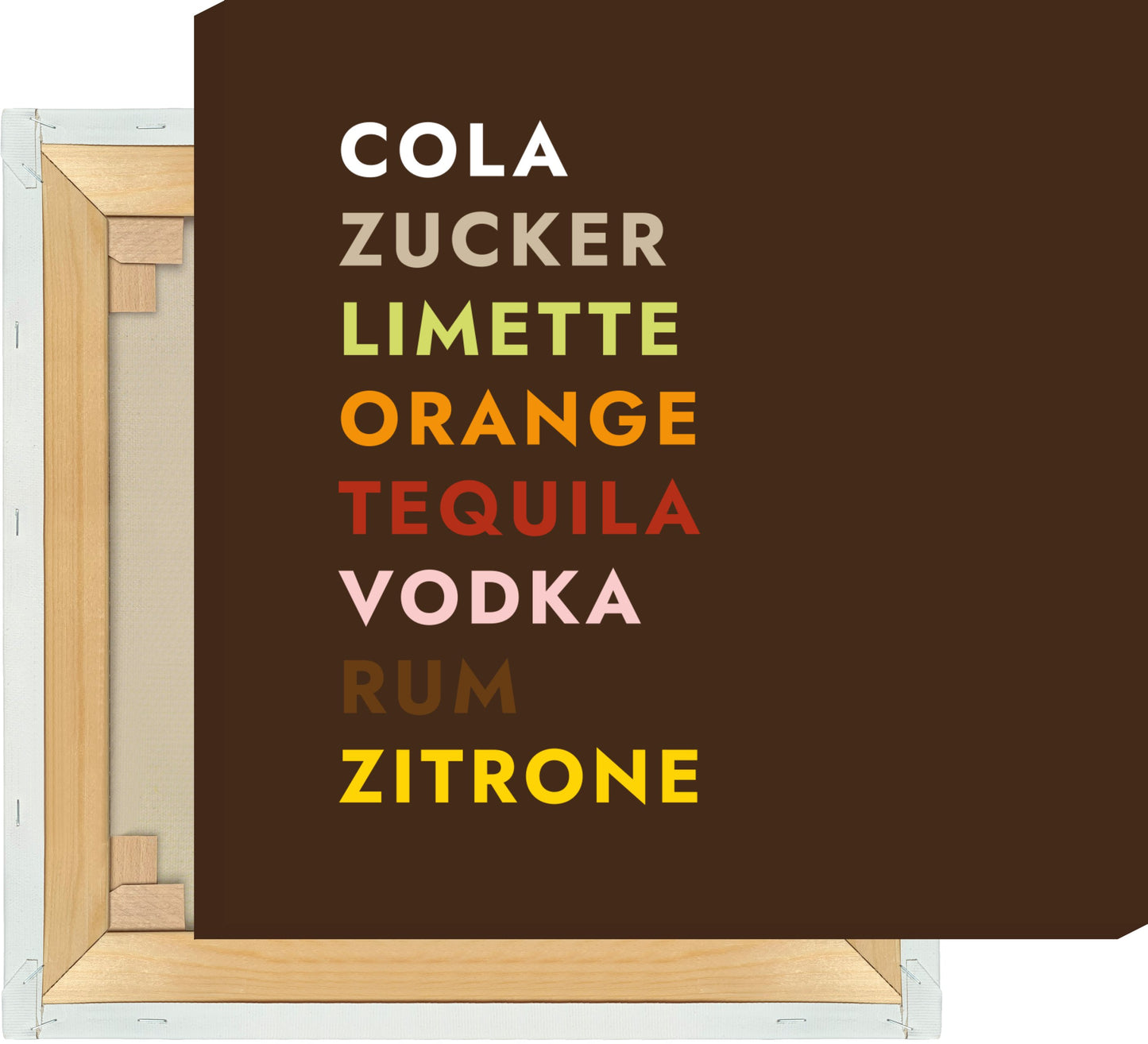 Leinwand Cocktail Long Island Ice Tea - Text