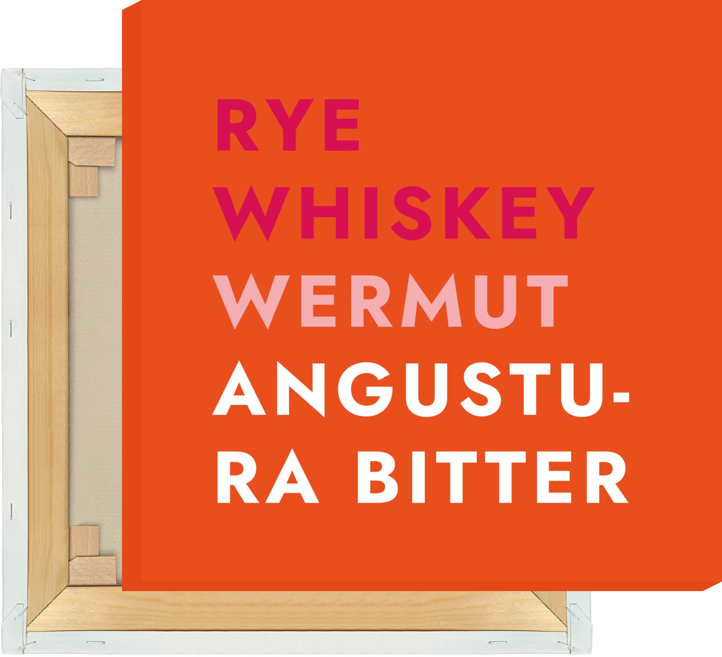 Leinwand Cocktail Manhattan - Text